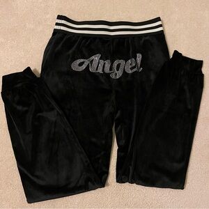 No Boundaries velour bling sweatpants-small 3/5 juniors NWOT